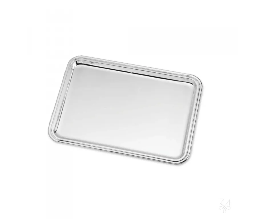obrazek 1 Luksusowa srebrna taca Inglese 36×27 cm bez rączek - Zaramella Argenti