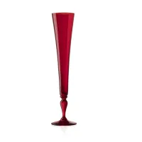 Picture Red luxurious champagne glass, Italian Murano glass