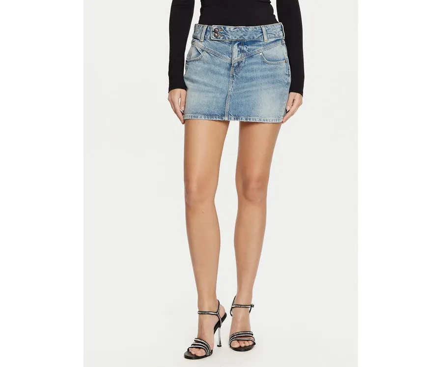 obrazek 1 Guess Spódnica jeansowa W5RD96 D5LR1 Niebieski Regular Fit