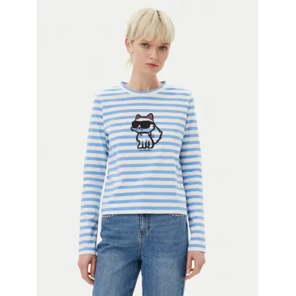 Zdjęcie KARL LAGERFELD Bluzka A1W17137 Niebieski Regular Fit