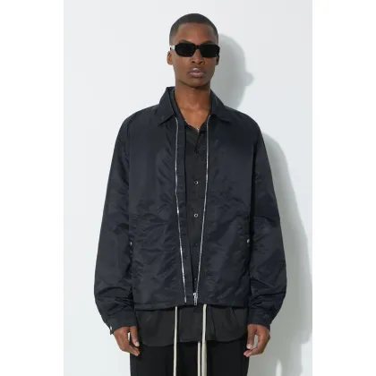Zdjęcie Rick Owens kurtka Zipfront męska kolor czarny przejściowa DU01D1783.BRET1.09