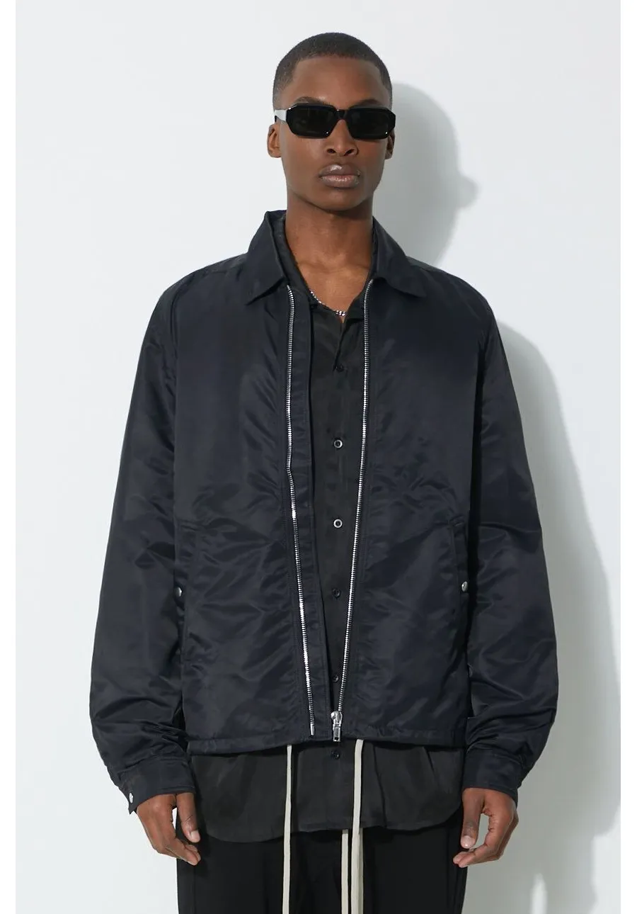 obrazek 1 Rick Owens kurtka Zipfront męska kolor czarny przejściowa DU01D1783.BRET1.09