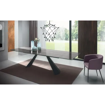 Zdjęcie Rozkładany stół w stylu nowoczesnym L. 140+40+40 P. 90 H. 75 cm – Zamagna Italia