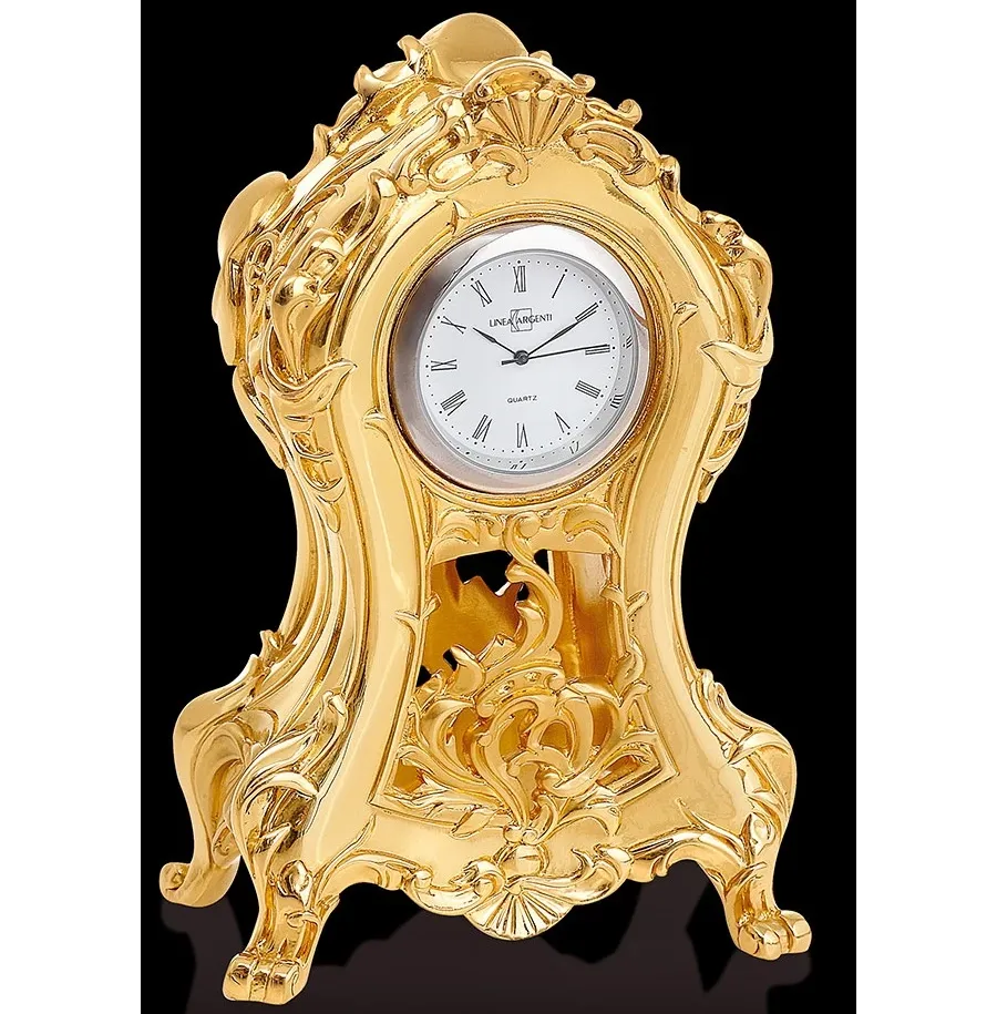 picture 1 Italian gilded clock – Linea Argenti