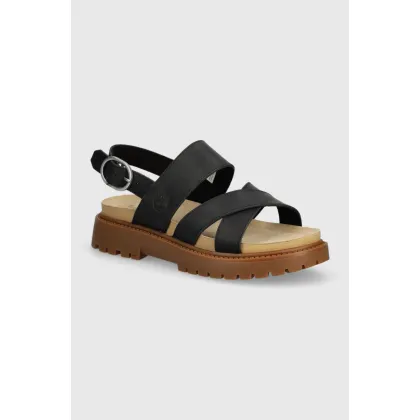 Zdjęcie Timberland sandały skórzane Clairemont Way damskie kolor czarny TB0A61TRW021
