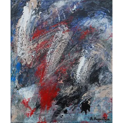 Zdjęcie Abstrakcja 30 x 25 cm, technika mieszana na płótnie – Amelia Augustyn