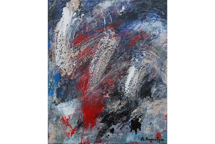 obrazek 1 Abstrakcja 30 x 25 cm, technika mieszana na płótnie – Amelia Augustyn
