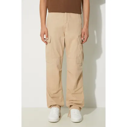 Zdjęcie Carhartt WIP spodnie bawełniane kolor brązowy proste