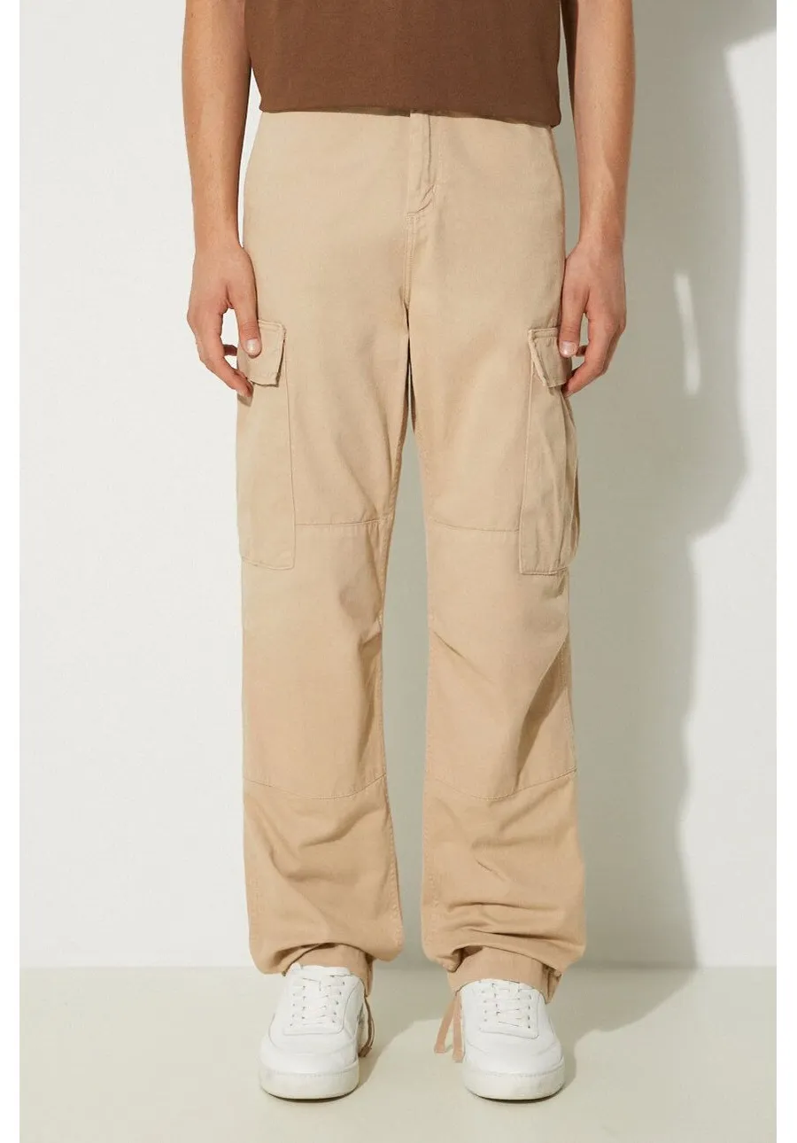 obrazek 1 Carhartt WIP spodnie bawełniane kolor brązowy proste