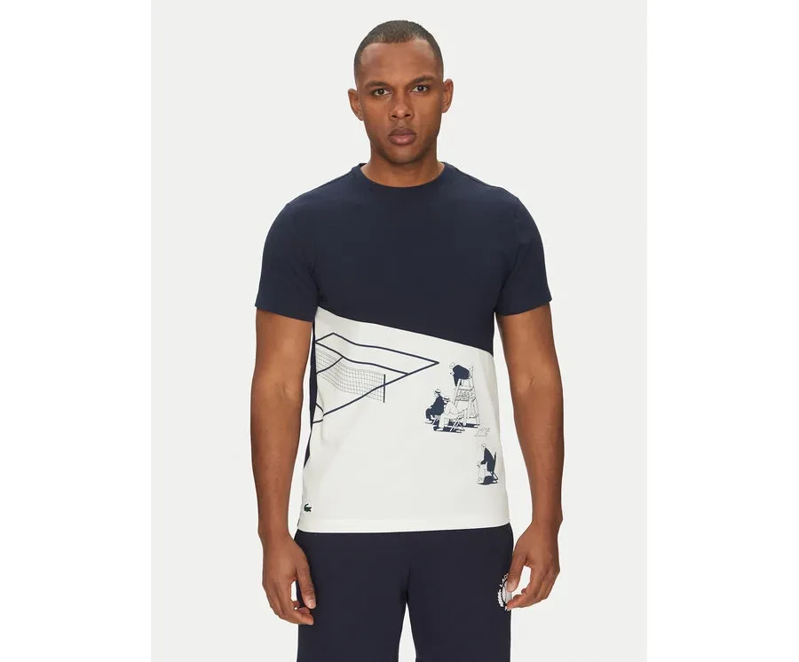 obrazek 1 Lacoste T-Shirt TH0031 Granatowy Regular Fit