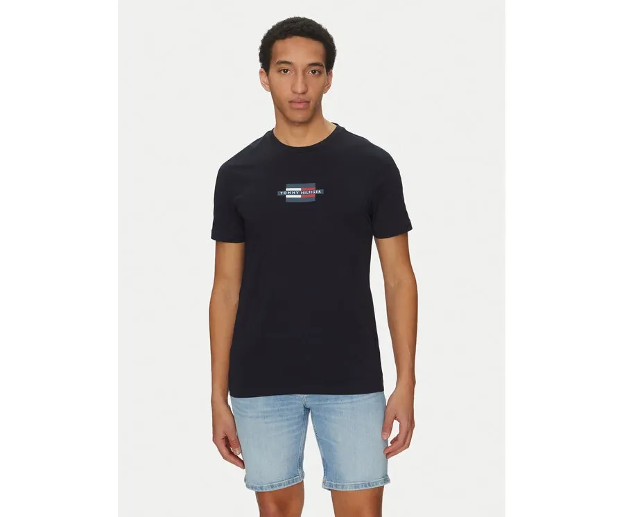 obrazek 1 Tommy Hilfiger T-Shirt Flag Box MW0MW38636 Granatowy Regular Fit