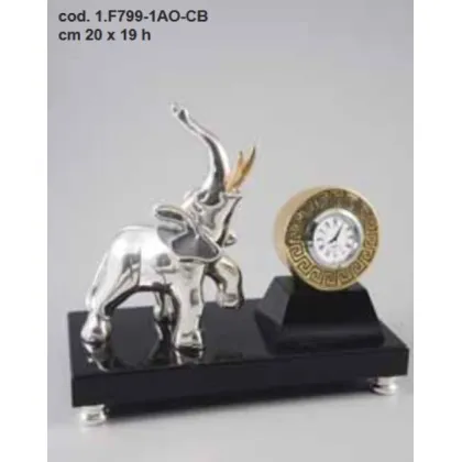 Zdjęcie Niebywała statuetka słonia z zegarem na podstawie - ArtBe