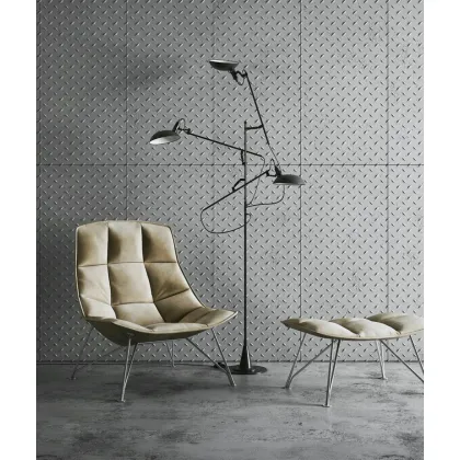 Zdjęcie 135x59,8 cm VT - PB54 (S51 ciemno szary - mysi) BLACHA - Panel dekor 3D beton architektoniczny