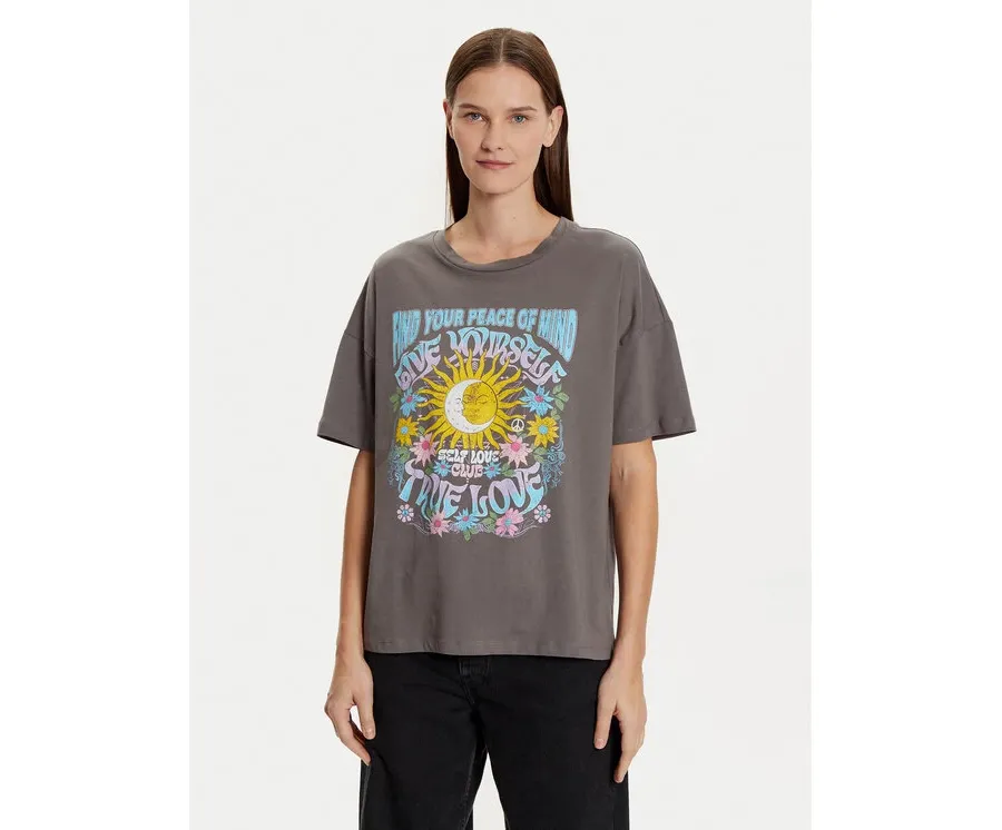 obrazek 1 Noisy May T-Shirt Ida 27033306 Szary Loose Fit