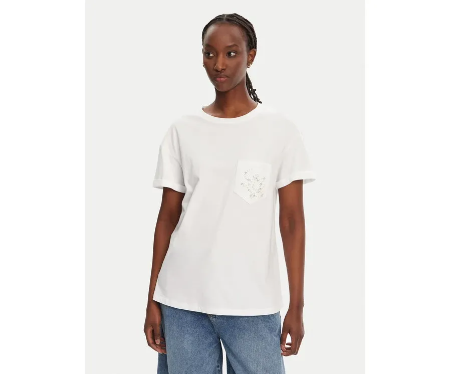 obrazek 1 Liu Jo T-Shirt WA5140 JS904 Biały Regular Fit