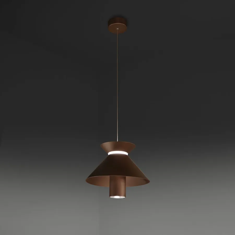 obrazek 2 Brązowa lampa wisząca Hollyaudrey od włoskiego producenta
