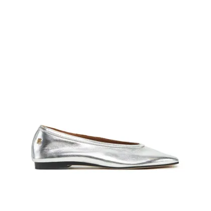 Zdjęcie Tommy Hilfiger Baleriny Soft Metal Lthr Ballerina No Bow FW0FW08601 Srebrny