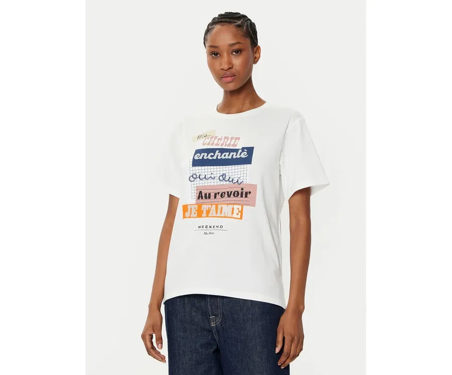 obrazek 1 Weekend Max Mara T-Shirt Cabina 2515971041 Biały Regular Fit