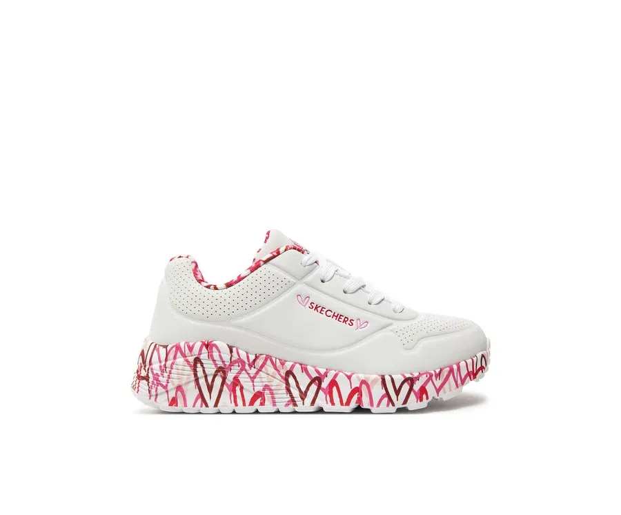 obrazek 1 Skechers Sneakersy Uno Lite Lovely Luv 314976L/WRPK Biały