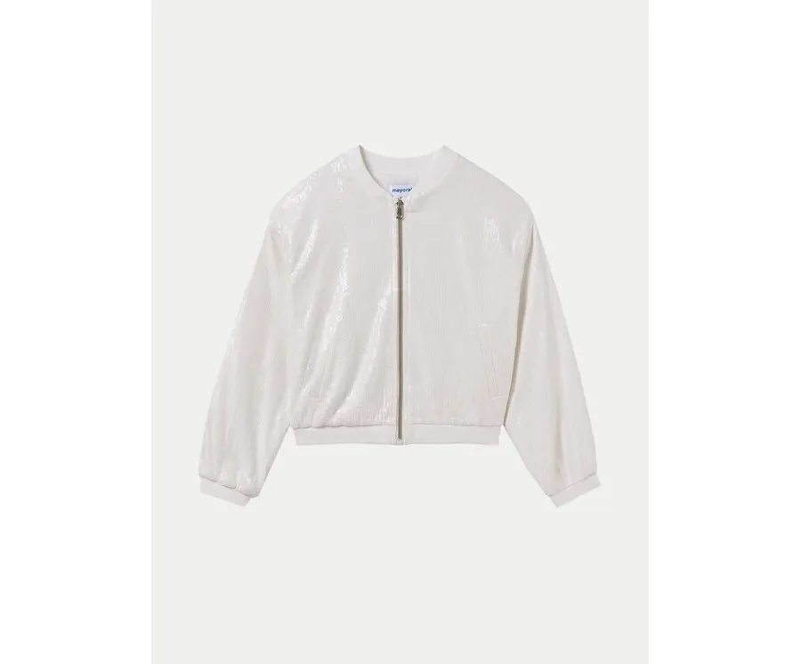 obrazek 1 Mayoral Kurtka bomber 6403 Écru Regular Fit