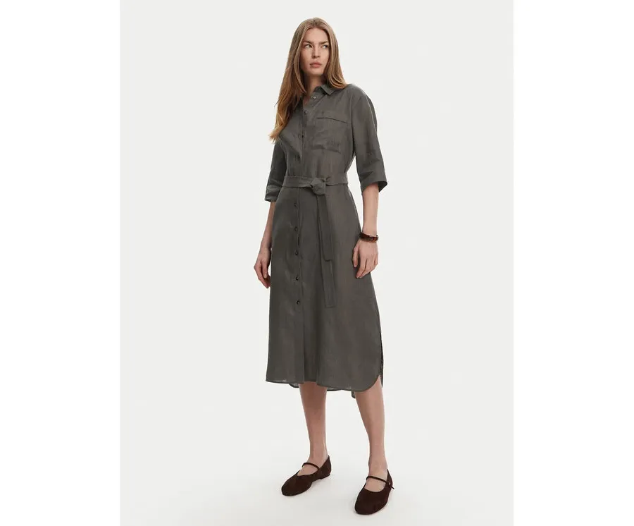 obrazek 1 Max Mara Sukienka koszulowa Salute 2516221028 Zielony Regular Fit