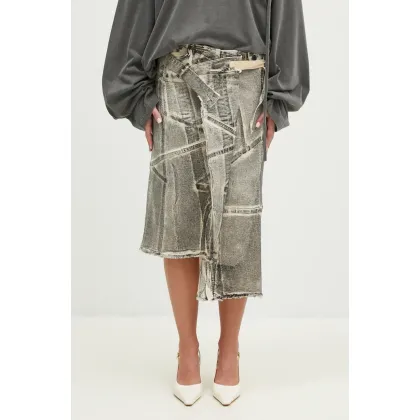 Zdjęcie Ottolinger spódnica jeansowa Denim Wrap Skirt kolor czarny mini rozkloszowana 1170404921
