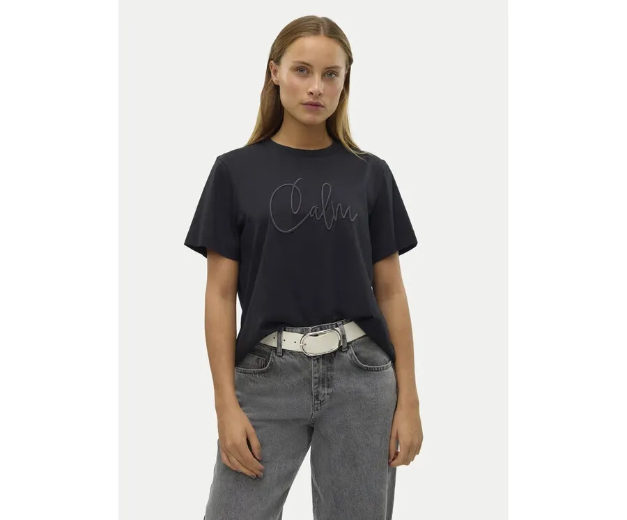 obrazek 1 Vero Moda T-Shirt Fea 10321312 Czarny Loose Fit