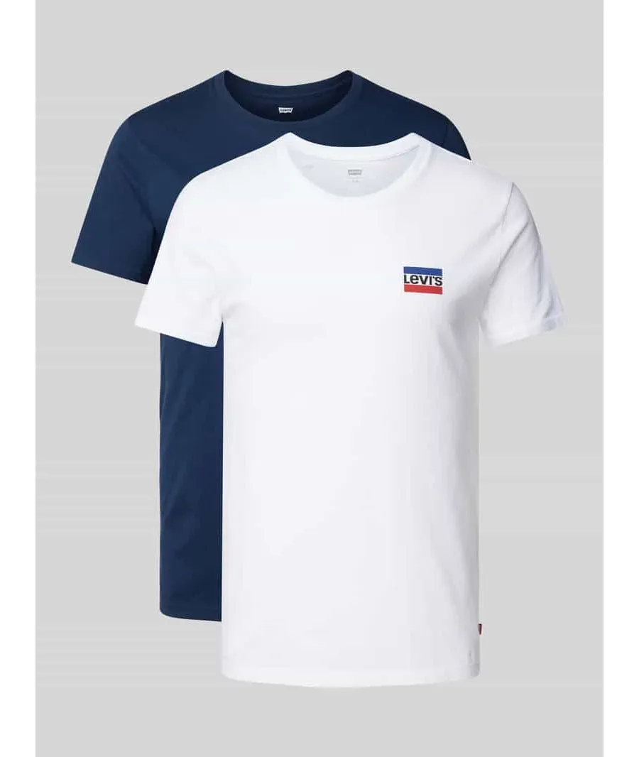 obrazek 1 T-shirt z nadrukiem z logo w zestawie 2 szt.