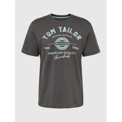 Zdjęcie T-shirt o kroju regular fit z czystej bawełny z nadrukiem z logo
