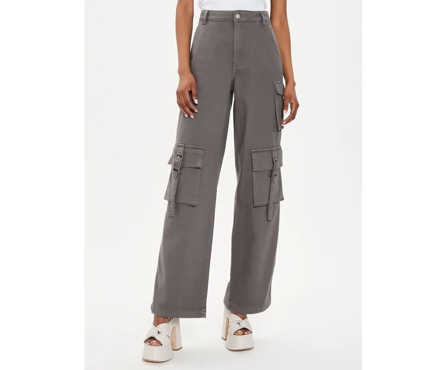 obrazek 1 Gestuz Spodnie materiałowe Mirza 10908720 Szary Relaxed Fit
