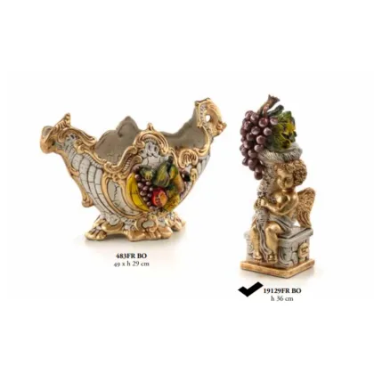 Picture Sitting angel with a grape horn - Valle d'oro Patchi