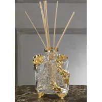 Picture A room fragrance bottle made of engraved crystal and gilded bronze