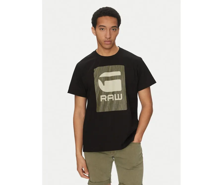 obrazek 1 G-Star Raw T-Shirt Burger Box Rain D26478-C336 Czarny Regular Fit