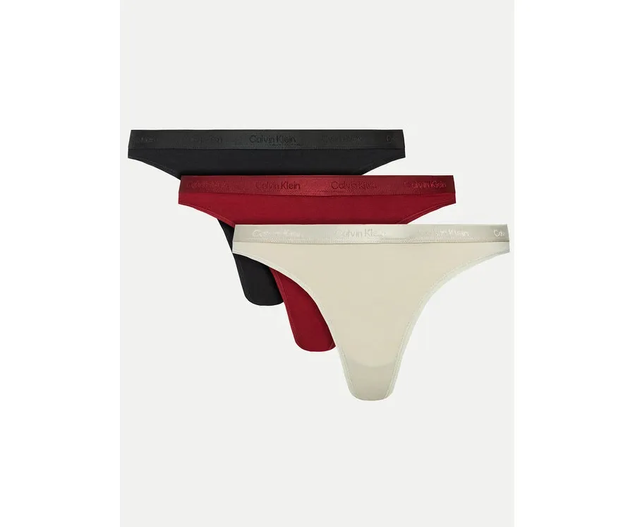 obrazek 1 Calvin Klein Underwear Komplet 3 par stringów Thong 3pk 000QD5244E Kolorowy