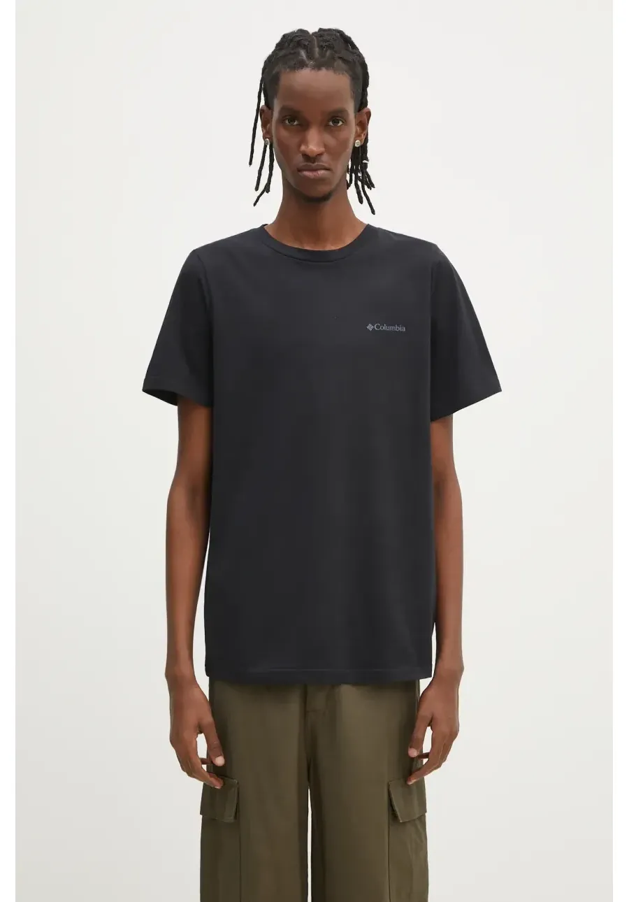 obrazek 1 Columbia t-shirt bawełniany Rapid Ridge kolor czarny z nadrukiem 1934824