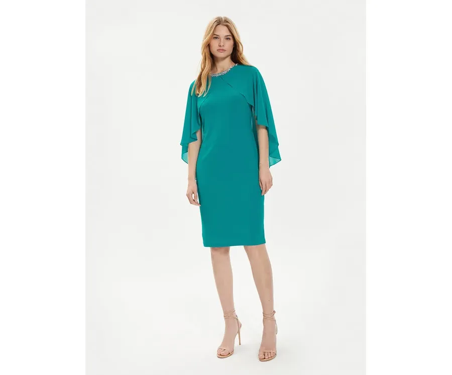 obrazek 1 Joseph Ribkoff Sukienka koktajlowa 242731 Turkusowy Slim Fit