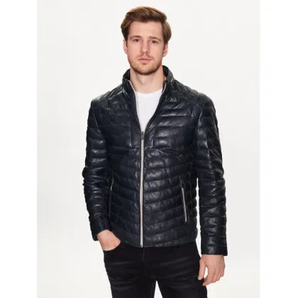 Zdjęcie Milestone Kurtka skórzana Malik 991019 60215 Granatowy Regular Fit