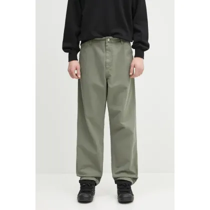 Zdjęcie Carhartt WIP spodnie bawełniane Single Knee Pant męskie kolor zielony proste I031499.1YFGD