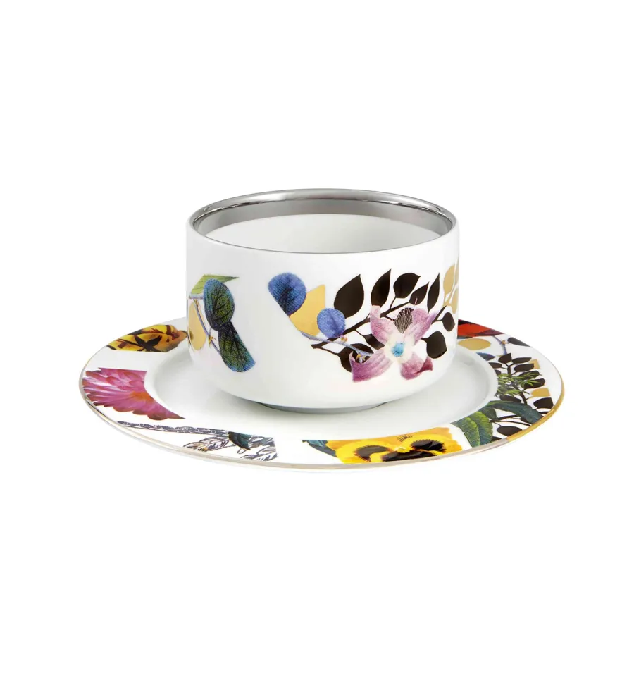 obrazek 2 Porcelanowy zestaw 2 filiżanek do herbaty ze spodkami z unikalnej kolekcji Primavera – Vista Alegre