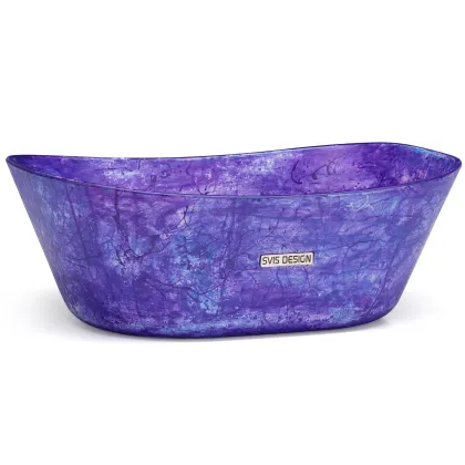 Zdjęcie Luksusowa umywalka 50 cm LIBRA BASIC – FANTASIA, fioletowy i niebieski, lakier matowy