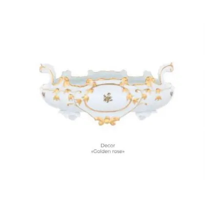 Zdjęcie Klasyczna pozłacana misa z porcelany