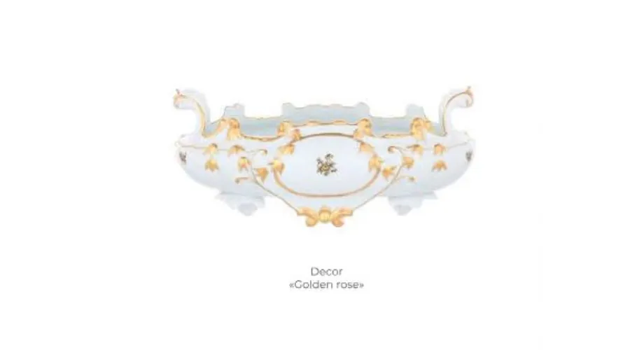 obrazek 1 Klasyczna pozłacana misa z porcelany