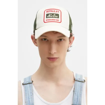 Zdjęcie New Era czapka z daszkiem kolor beżowy z aplikacją 60595467