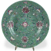 Zdjęcie Dekoracyjny talerz z chińskiej porcelany wiek XIX