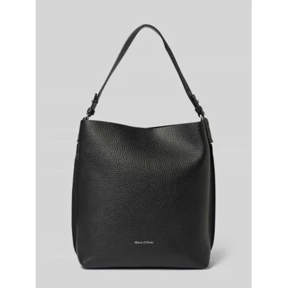 Zdjęcie Torba hobo średnia z fakturowanej skóry bydlęcej