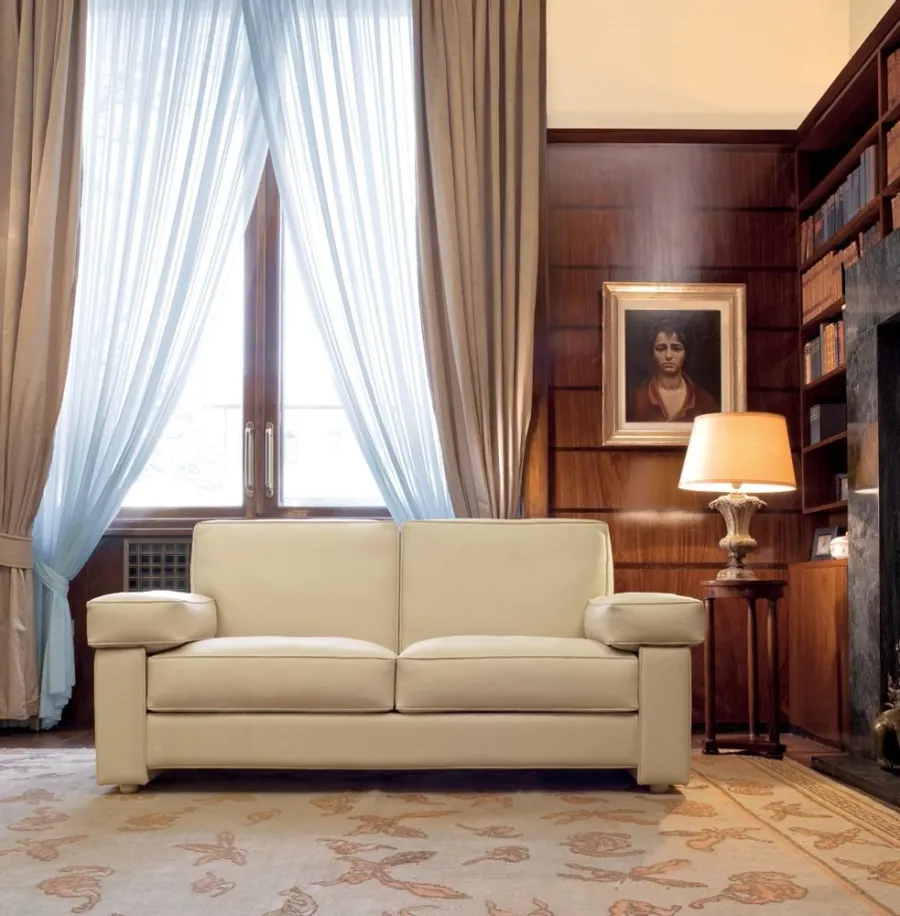 obrazek 2 Wysokiej jakości skórzana sofa dla miłośników klasycznego stylu i elegancji – Mascheroni