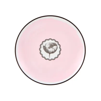 Zdjęcie Różowy talerz deserowy Herbariae z motywem inspirowanym makiem - Vista Alegre
