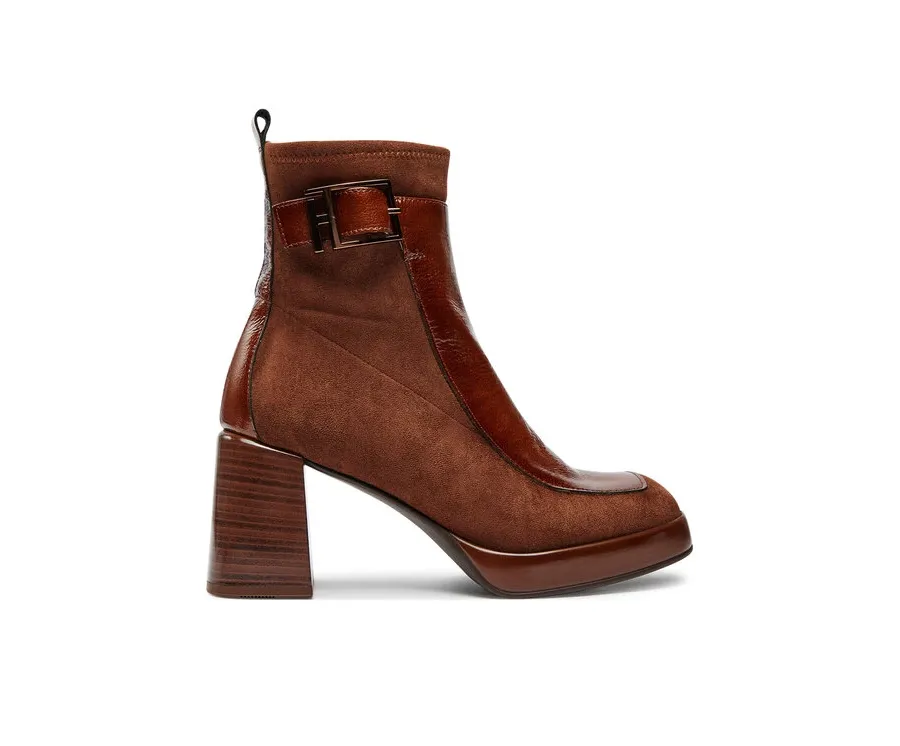 obrazek 1 Hispanitas Botki Velour Str-I24 HI243664 Brązowy