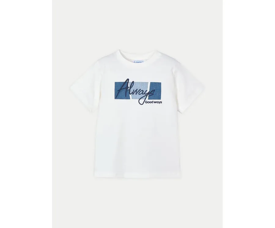 obrazek 1 Mayoral T-Shirt 3025 Biały Regular Fit