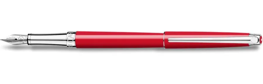 obrazek 2 Reprezentacyjne posrebrzane/rodowane pióro wieczne Leman Slim Scarlet Red